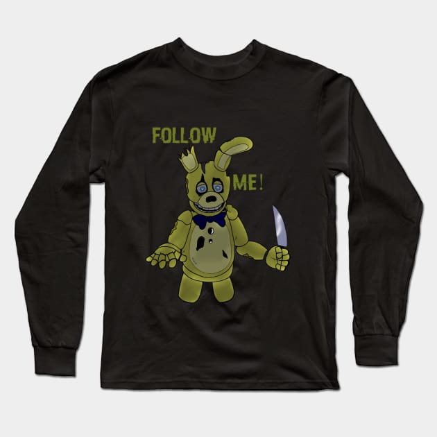 Fnaf Springtrap Long Sleeve T-Shirt by MortuusArts